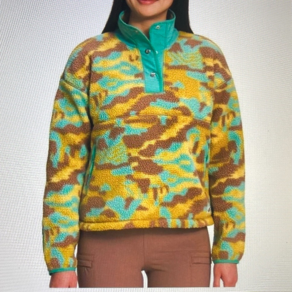 NWT Women’s The North Face Cragmont Printed Fleece 1/4 Snap Size Extra Large